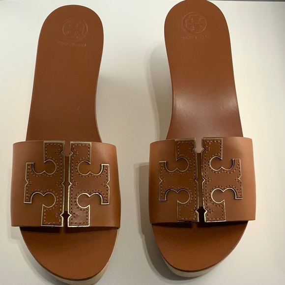 Sale!!!国内発☆Tory Burch MAROUETRY SANDAL 25MM NIB $348 Tory Burch MARQUETRY DISK Toasted Sesame / New